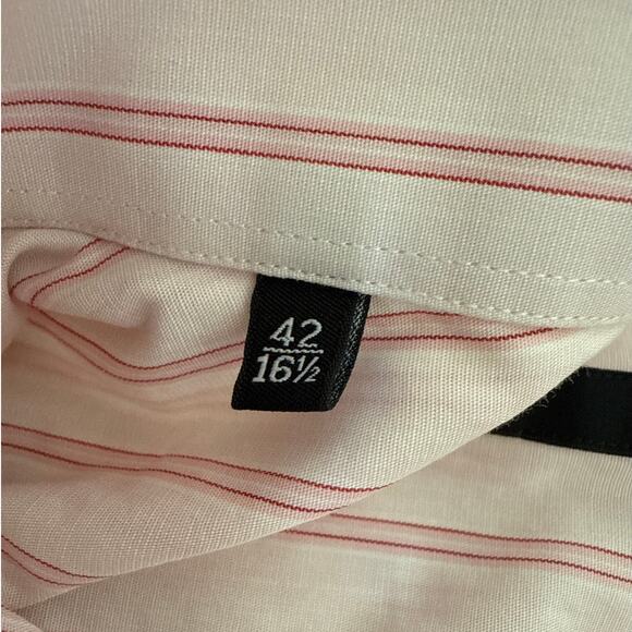 Gucci - Cut Off Hem Stripe Button Down Shirt in White & Pink - Picture 4 of 8